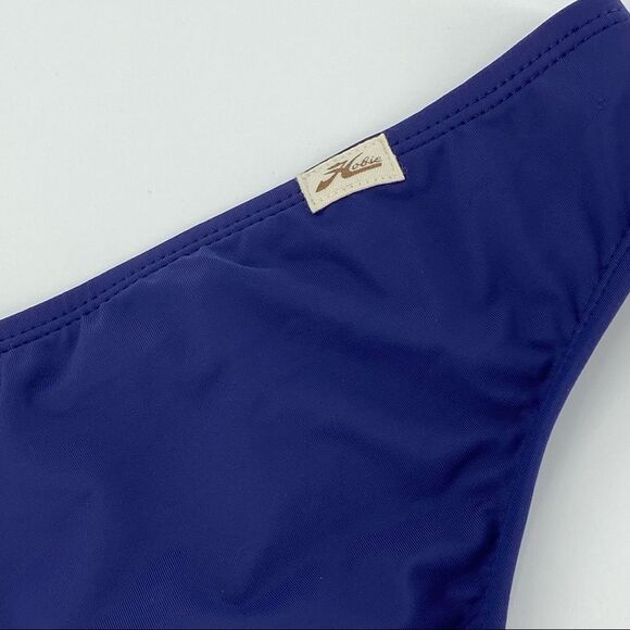 Hobie Navy Hipster Heritage Striped Cheeky Bikini Bottom Large - Picture 8 of 10